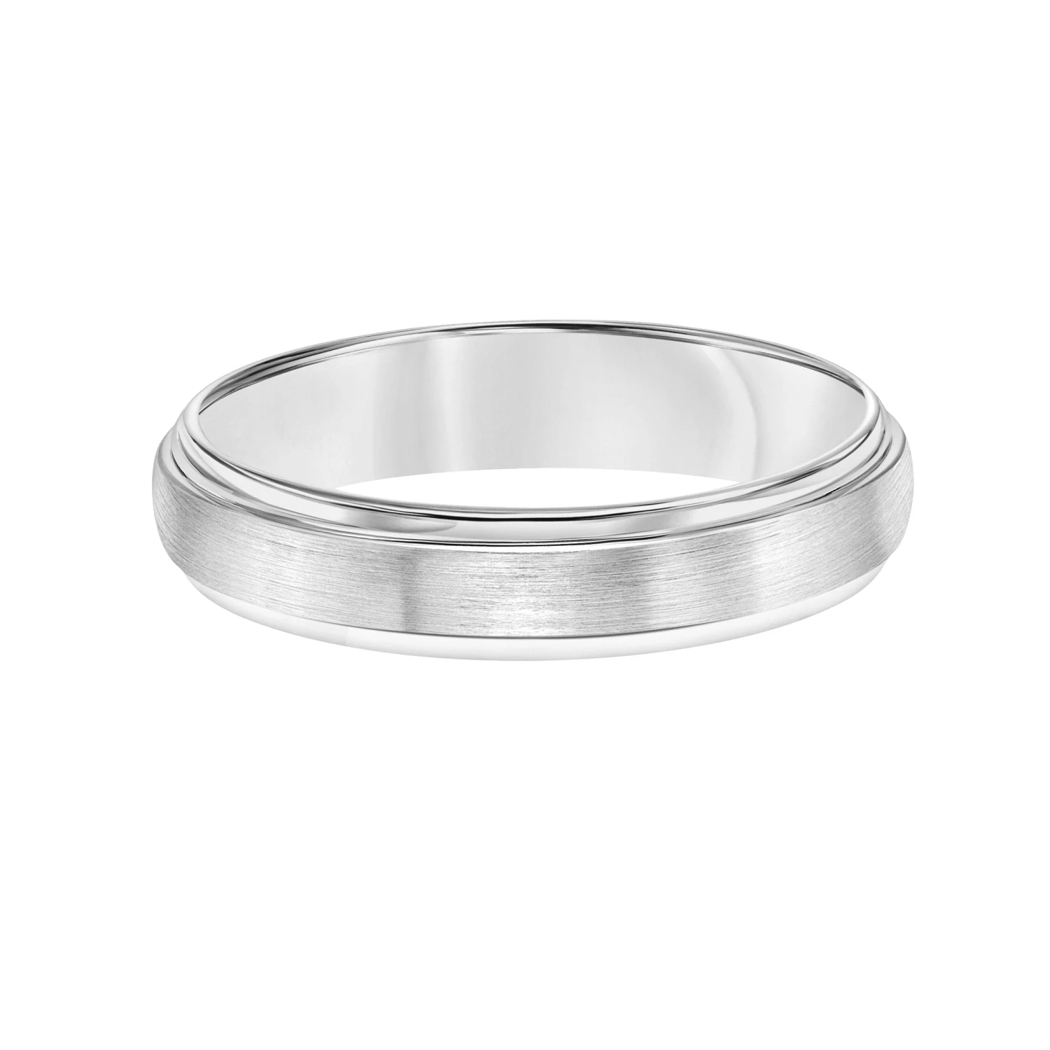 14K White Gold Polished Satin Band 3 14K White Gold Polished Satin Band