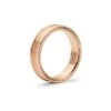18K Rose Gold Satin Finish Wedding Band -Luxe Rings Shop 18K Rose Gold Satin Finish Wedding Band rose gold side GFB04179