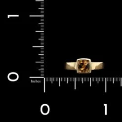 18K Yellow Gold Estate Citrine Ring -Luxe Rings Shop 18K Yellow Gold Estate Citrine Ring Gold Ruler ESRG9464