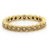 18K Yellow Gold Bezel Set Diamond Eternity Band -Luxe Rings Shop DET1859