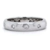 18K White Gold Burnish Set Diamond Band -Luxe Rings Shop DET1864