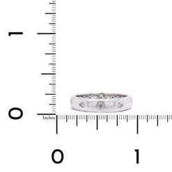 18K White Gold Burnish Set Diamond Band -Luxe Rings Shop DET1864B