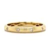 18K Yellow Gold Burnish Set Diamond Band 1 18K Yellow Gold Burnish Set Diamond Band -Luxe Rings Shop DET1868