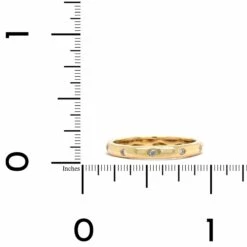 18K Yellow Gold Burnish Set Diamond Band -Luxe Rings Shop DET1868B