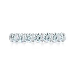 Platinum Bar Set Diamond Eternity Band