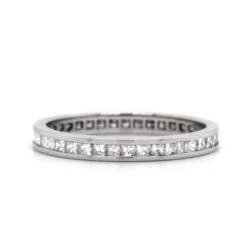 Platinum Channel Set Diamond Band