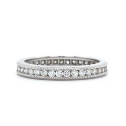 18K White Gold Milgrain Channel Set Diamond Band 9 18K White Gold Milgrain Channel Set Diamond Band -Luxe Rings Shop DETC1165 ae61f035 7f79 4aeb 95c0 a84fab7a21e5