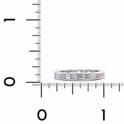 18K White Gold Channel Round And Baguette Diamond Eternity Band -Luxe Rings Shop DETC1175B