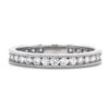 Platinum Channel Set Diamond With Milgrain Eternity Band