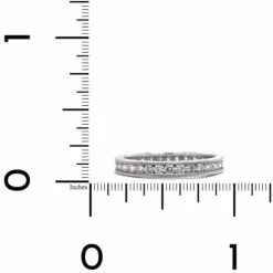 Platinum Channel Set Diamond With Milgrain Eternity Band -Luxe Rings Shop DETC1209B