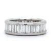 Platinum Channel Set Baguette Diamond Eternity Band -Luxe Rings Shop DETC1490