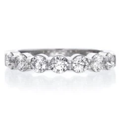 Platinum 7 Stone Diamond Band