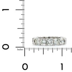 Platinum Shared Prong Cushion Cut Diamond Eternity Band -Luxe Rings Shop DETP2086D
