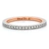 Platinum And 18K Rose Gold Shared Prong Diamond Eternity Band -Luxe Rings Shop DETP2152