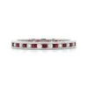 Platinum Channel Set Ruby And Diamond Band -Luxe Rings Shop DETR0330A