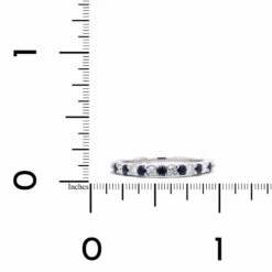 18K White Gold Shared Prong Sapphire And Diamond Eternity Band -Luxe Rings Shop DETS0569B