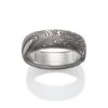 Damascus Steel Kona Black Oxide Wedding Band