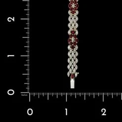 18K Two-tone Gold Estate Ruby And Diamond Bracelet -Luxe Rings Shop ESBR5249C