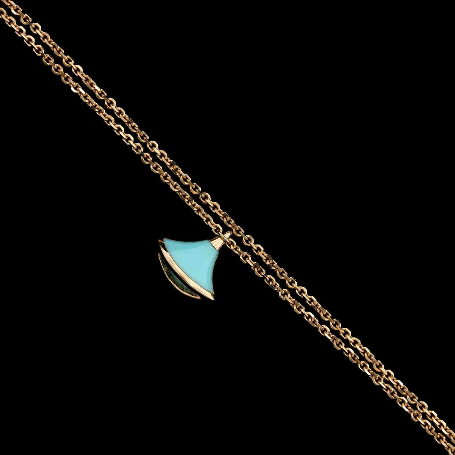 Bulgari 18K Rose Gold Estate Turquoise Diva's Dream Bracelet 4 Bulgari 18K Rose Gold Estate Turquoise Diva's Dream Bracelet - Image 2