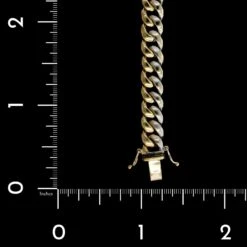 18K Two-tone Gold Estate Curb Link Bracelet -Luxe Rings Shop ESBR6045C