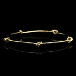 Vintage 18K Yellow Gold Estate Aldo Cipullo Love Knot Bangle