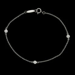 Tiffany & Co. Elsa Peretti Platinum Estate Diamond By The Yard Bracelet