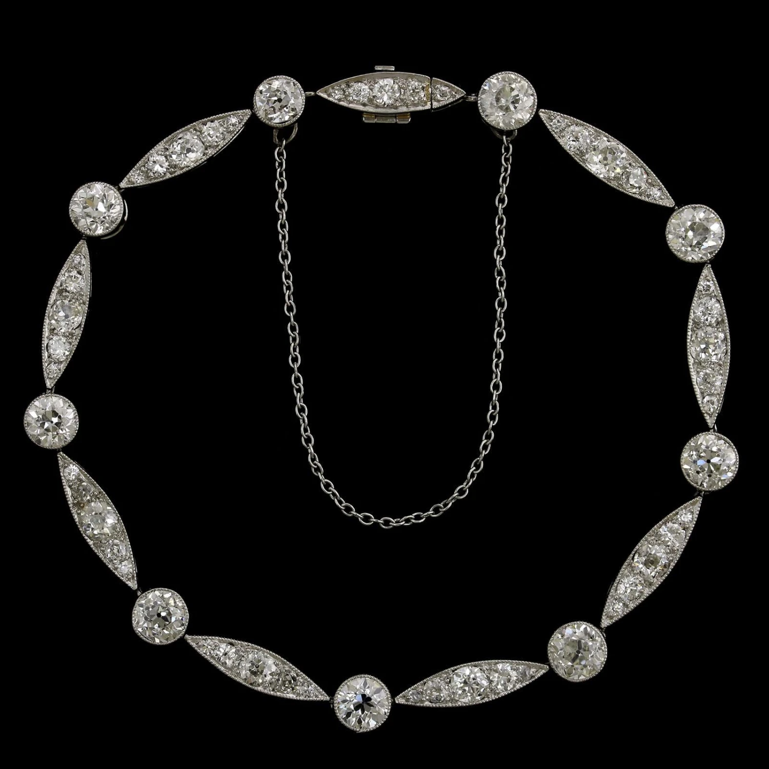 Art Deco Platinum Estate Diamond Bracelet 3 Art Deco Platinum Estate Diamond Bracelet