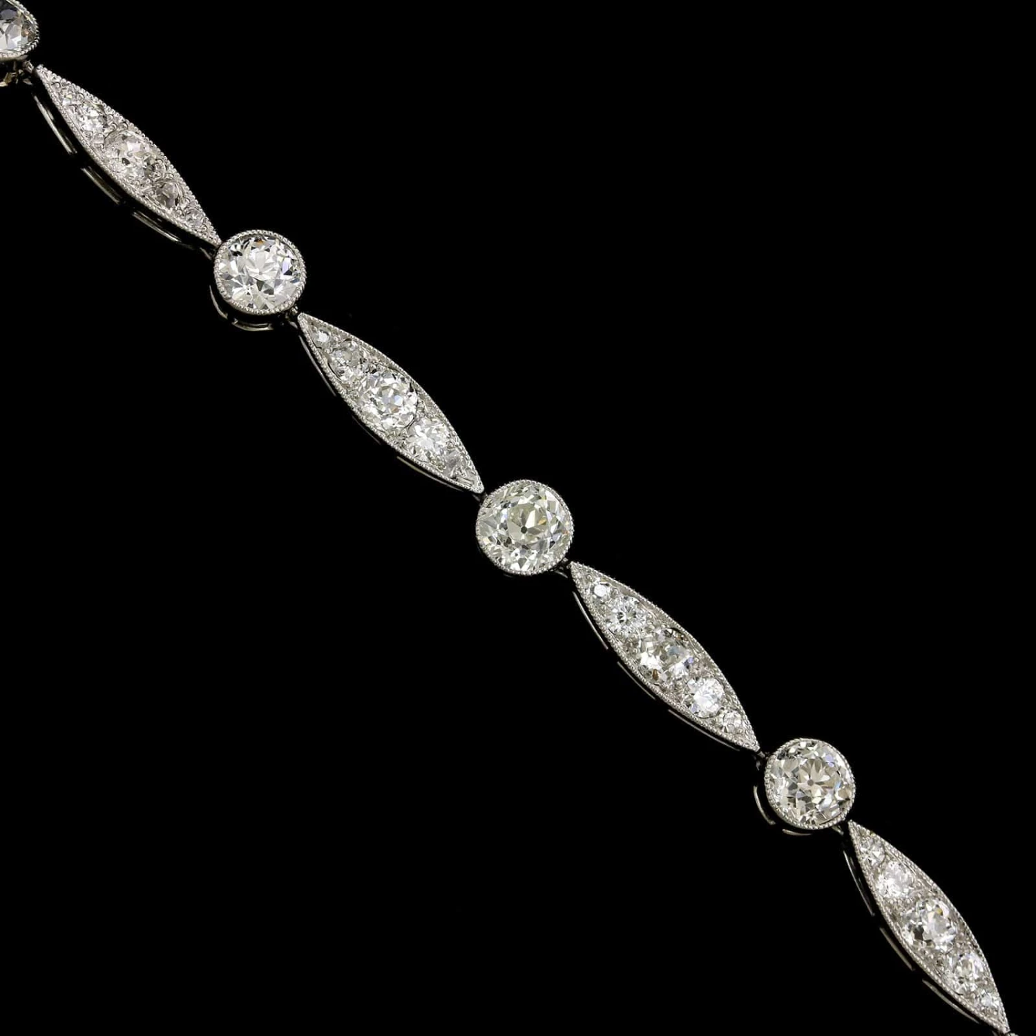 Art Deco Platinum Estate Diamond Bracelet 4 Art Deco Platinum Estate Diamond Bracelet - Image 2
