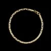 14K Yellow Gold Estate Herringbone Bracelet -Luxe Rings Shop ESBR6428A