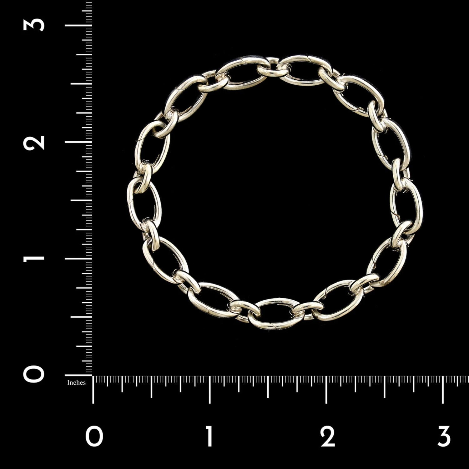 Tiffany & Co. Sterling Silver Estate Oval Clasping Link Bracelet 4 Tiffany & Co. Sterling Silver Estate Oval Clasping Link Bracelet - Image 2