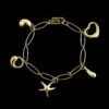 Tiffany & Co. Elsa Peretti 18K Yellow Gold Estate Charm Bracelet -Luxe Rings Shop ESBR6537A