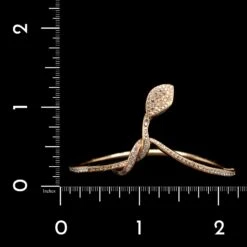 Pasquale Bruni 18K Rose Gold Estate Diamond Snake Bracelet -Luxe Rings Shop ESBR6562C