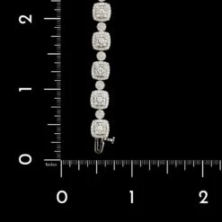 14K White Gold Estate Diamond Cluster Bracelet -Luxe Rings Shop ESBR6589C