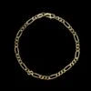 14K Yellow Gold Estate Figaro Link Bracelet -Luxe Rings Shop ESBR6632A