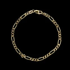 14K Yellow Gold Estate Figaro Link Bracelet