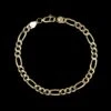 14K Yellow Gold Estate Figaro Bracelet -Luxe Rings Shop ESBR6640A
