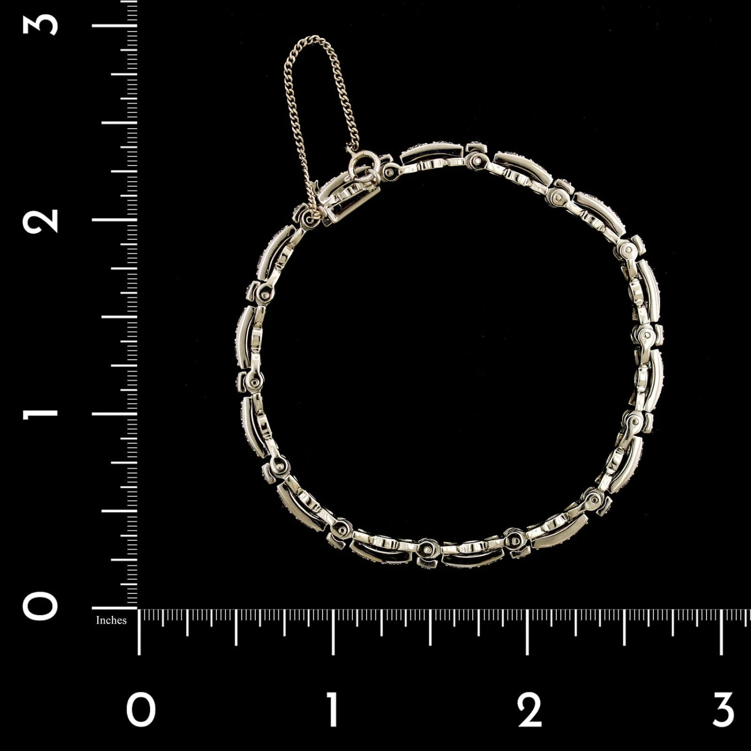 Jabel 18K White Gold Estate Diamond Bracelet 4 Jabel 18K White Gold Estate Diamond Bracelet - Image 2