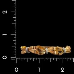 18K Yellow Gold Estate Diamond Ribbon Bangle Bracelet -Luxe Rings Shop ESBR6785C