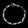14K Two-tone Gold Estate Twist Link Bracelet -Luxe Rings Shop ESBR6795A