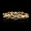14K Yellow Gold Estate Ribbed Link Bracelet -Luxe Rings Shop ESBR6799A