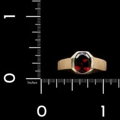 14K Yellow Gold Estate Garnet Ring -Luxe Rings Shop ESGJ0660D