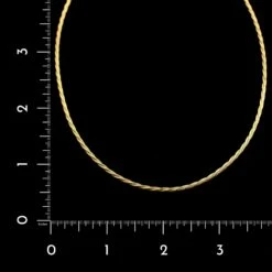 14K Yellow Gold Estate Twisted Flexible Cord Necklace 7 14K Yellow Gold Estate Twisted Flexible Cord Necklace -Luxe Rings Shop ESNC0780C