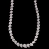 18K White Gold Andreoli Necklace With Graduated Diamonds -Luxe Rings Shop ESNK5696
