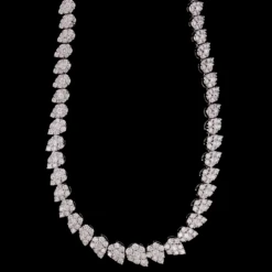 18K White Gold Andreoli Necklace With Graduated Diamonds
