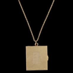 14K Yellow Gold Estate Book Locket Pendant