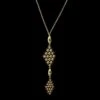 14K Yellow Gold Estate Bead Drop Pendant -Luxe Rings Shop ESNK7112A