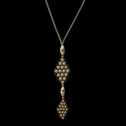 14K Yellow Gold Estate Bead Drop Pendant