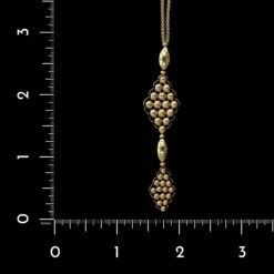 14K Yellow Gold Estate Bead Drop Pendant -Luxe Rings Shop ESNK7112C