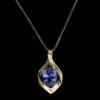 14K Yellow Gold Estate Tanzanite Pendant -Luxe Rings Shop ESNK7390A
