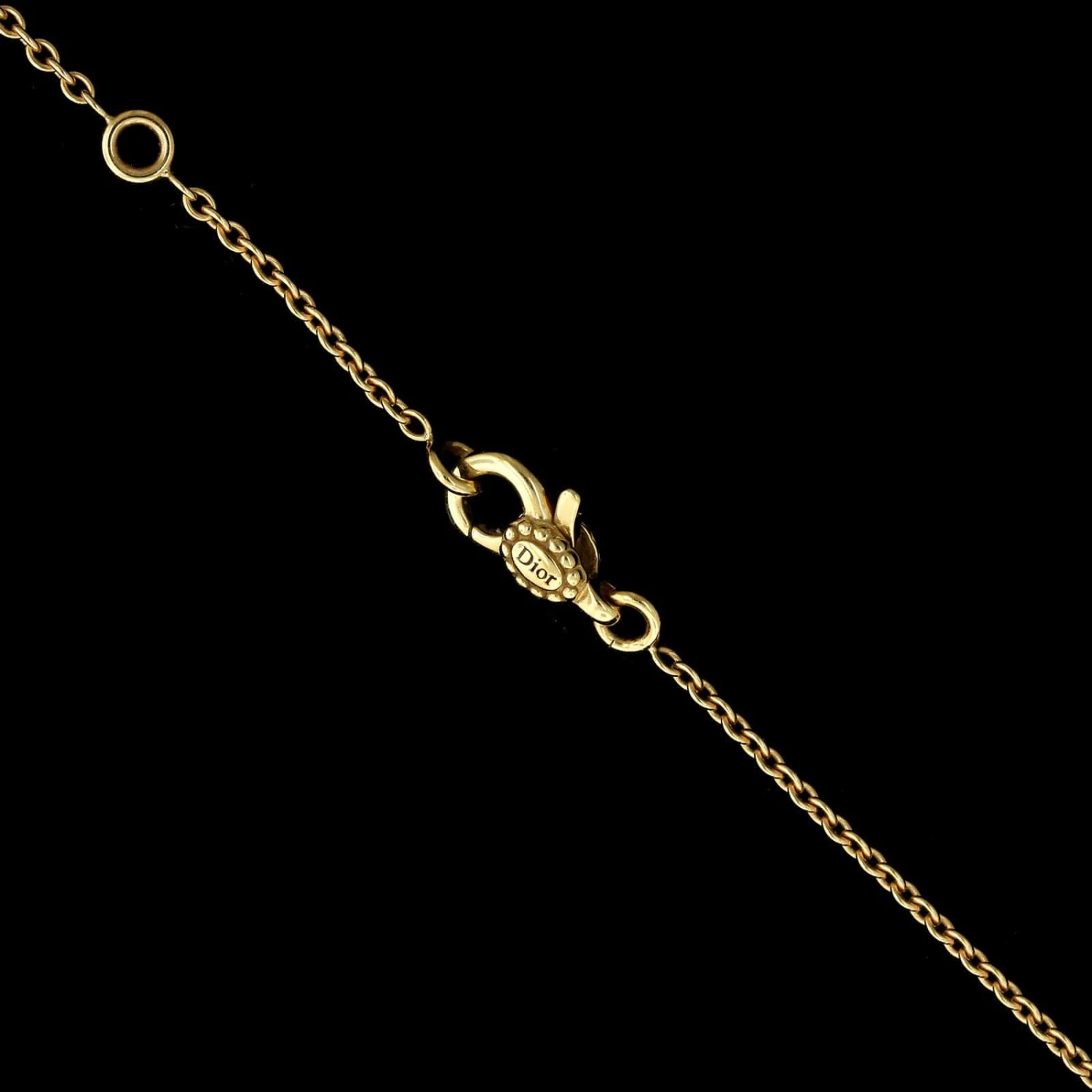 Dior 18K Yellow Gold Estate Mother Of Pearl And Diamond 'Rose Des Vents' Necklace 5 Dior 18K Yellow Gold Estate Mother Of Pearl And Diamond 'Rose Des Vents' Necklace - Image 3